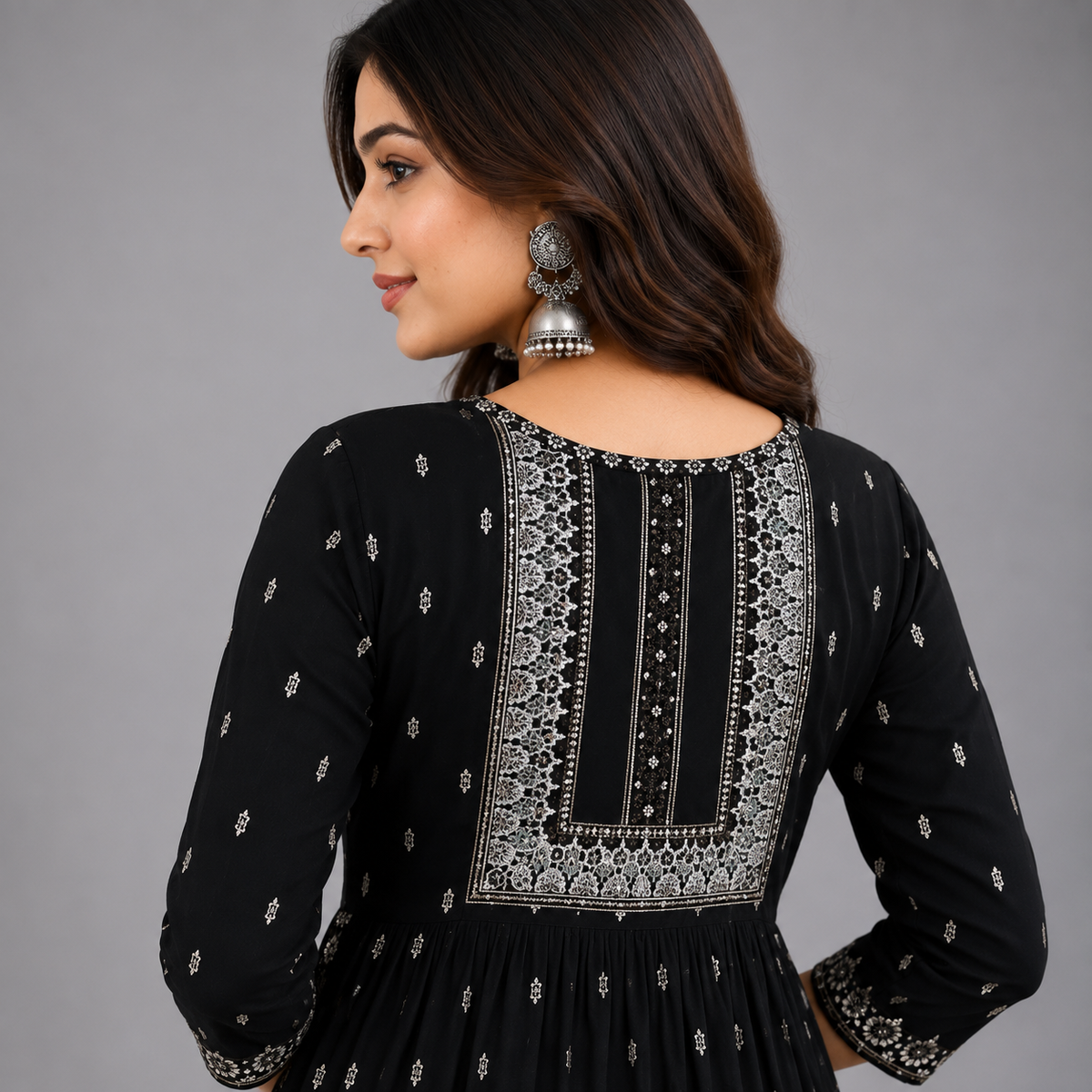 Pink Embroidered Anarkali Kurta Set